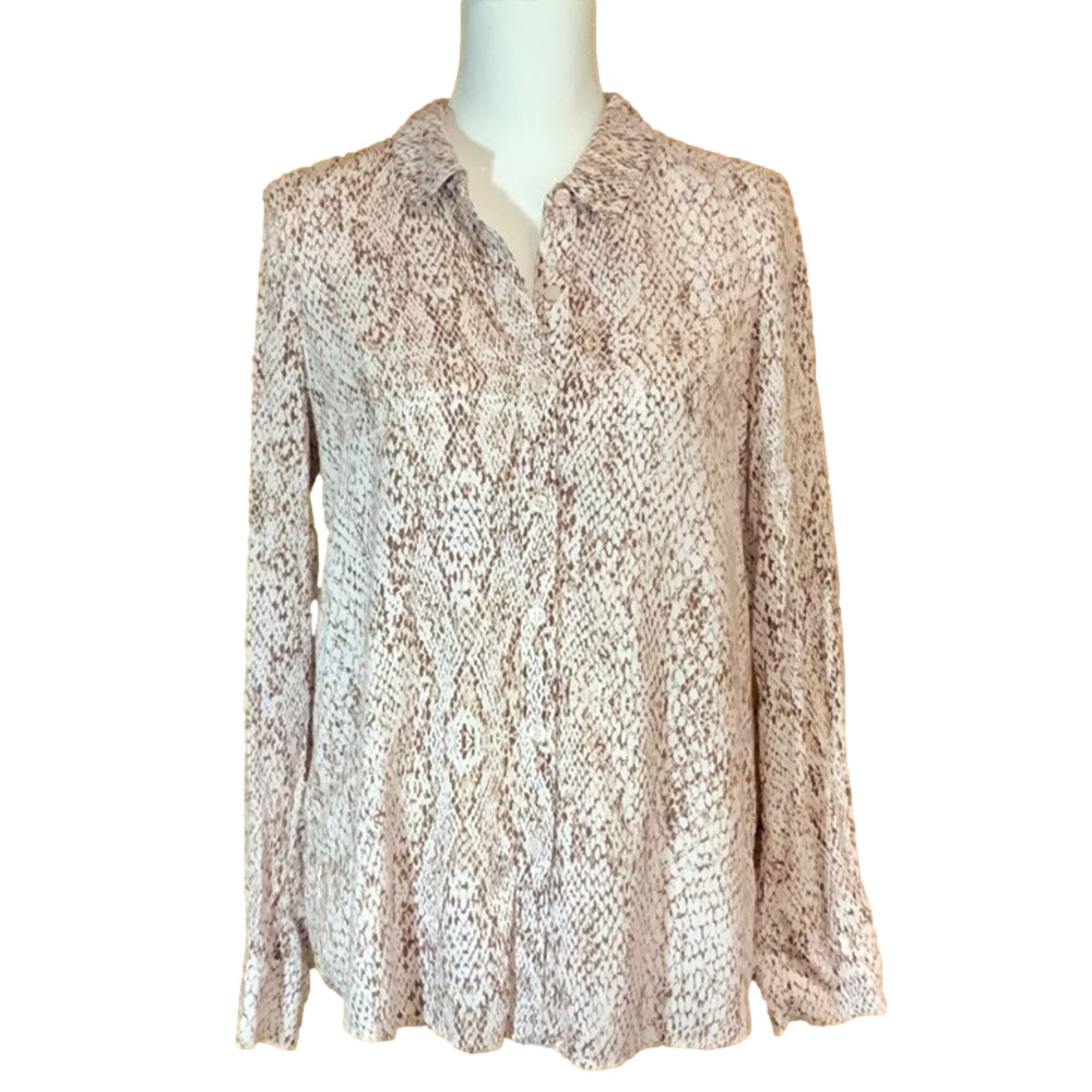 BCBGeneration Snakeskin Print Top - EUC